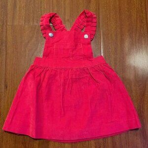 Jacadi Baby Girl pinafore dress red
